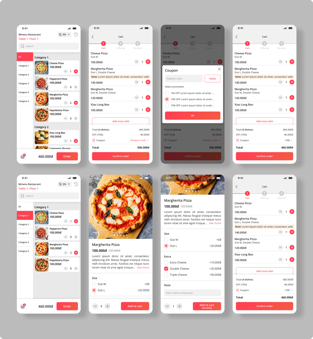 Flow pick meals and order